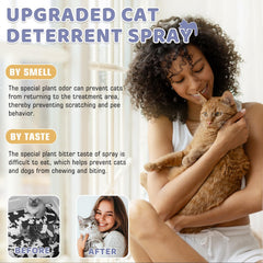 Tetra Anti-Griffe Chat utilisé sur canapé pour prévenir griffures.