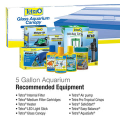 Filtration et éclairage Tetra compatibles pour l’entretien de l’aquarium.