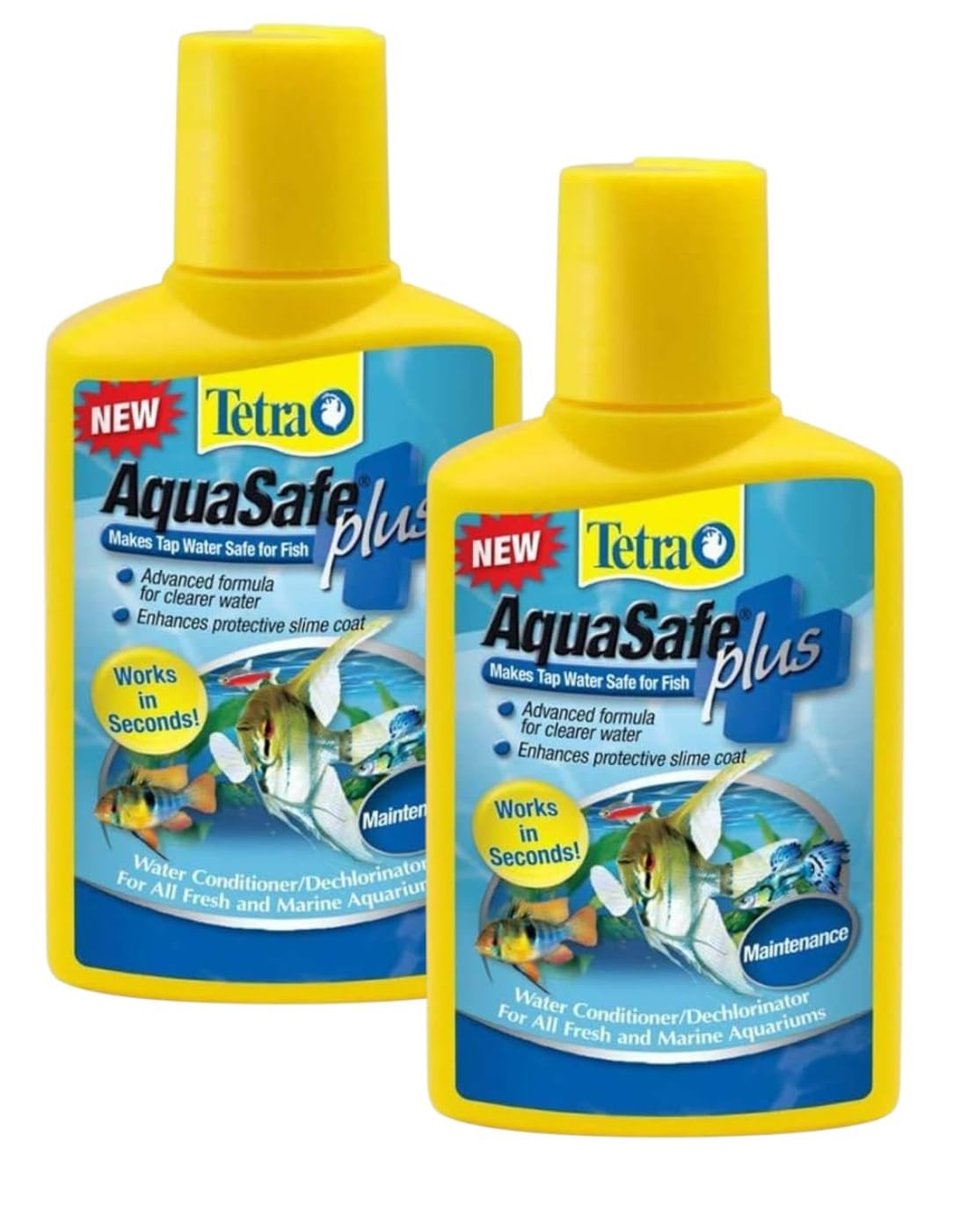 Tetra Aquasafe Plus, bouteille de conditionnement, prépare l’eau de l’aquarium rapidement.