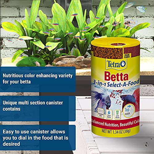Tetra BettaMin Select-A-Food: ensemble économique et polyvalent pour l'aquarium.