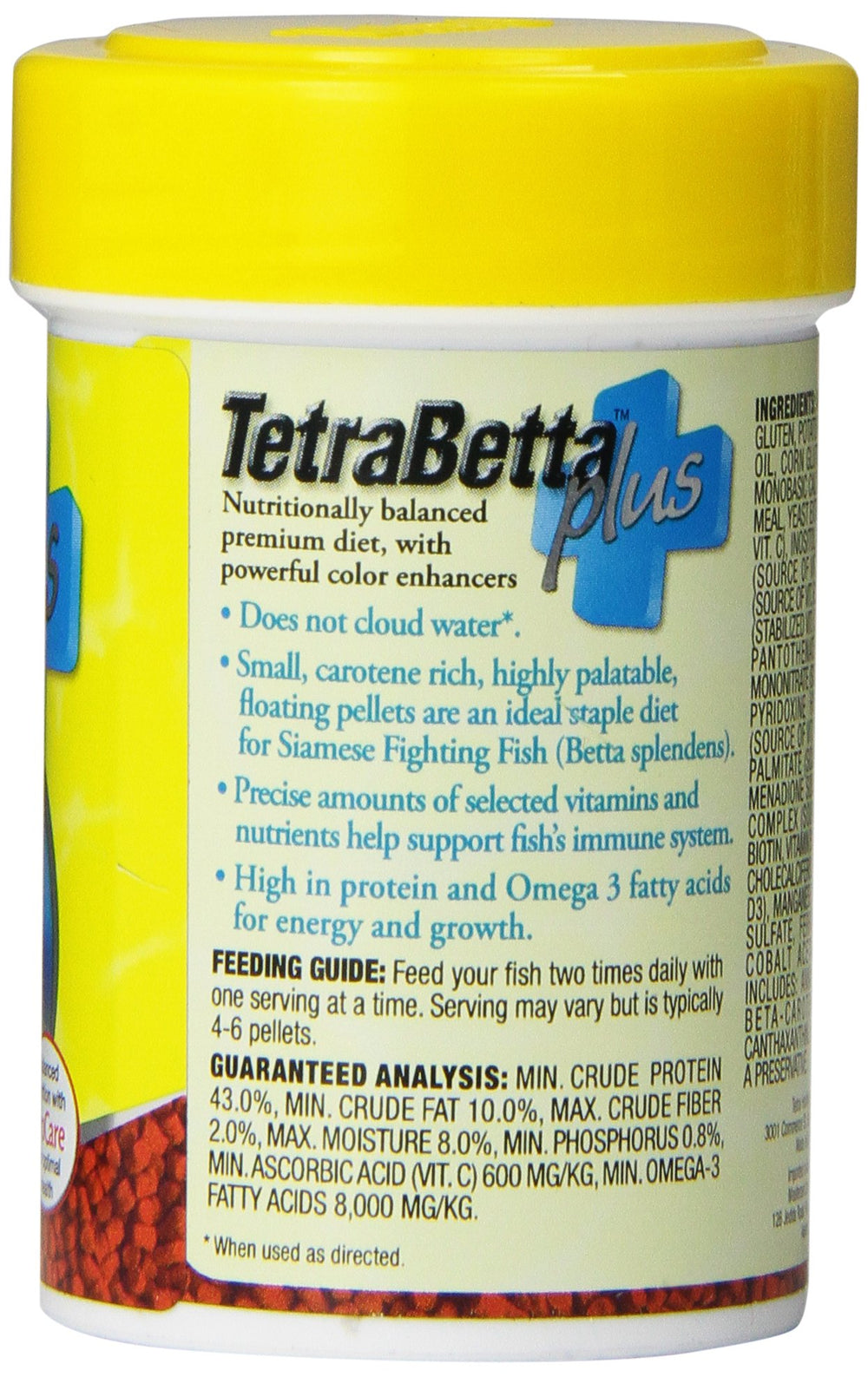 TetraBetta Plus formulation-équilibre nutritionnel soutient énergie et croissance du poisson.