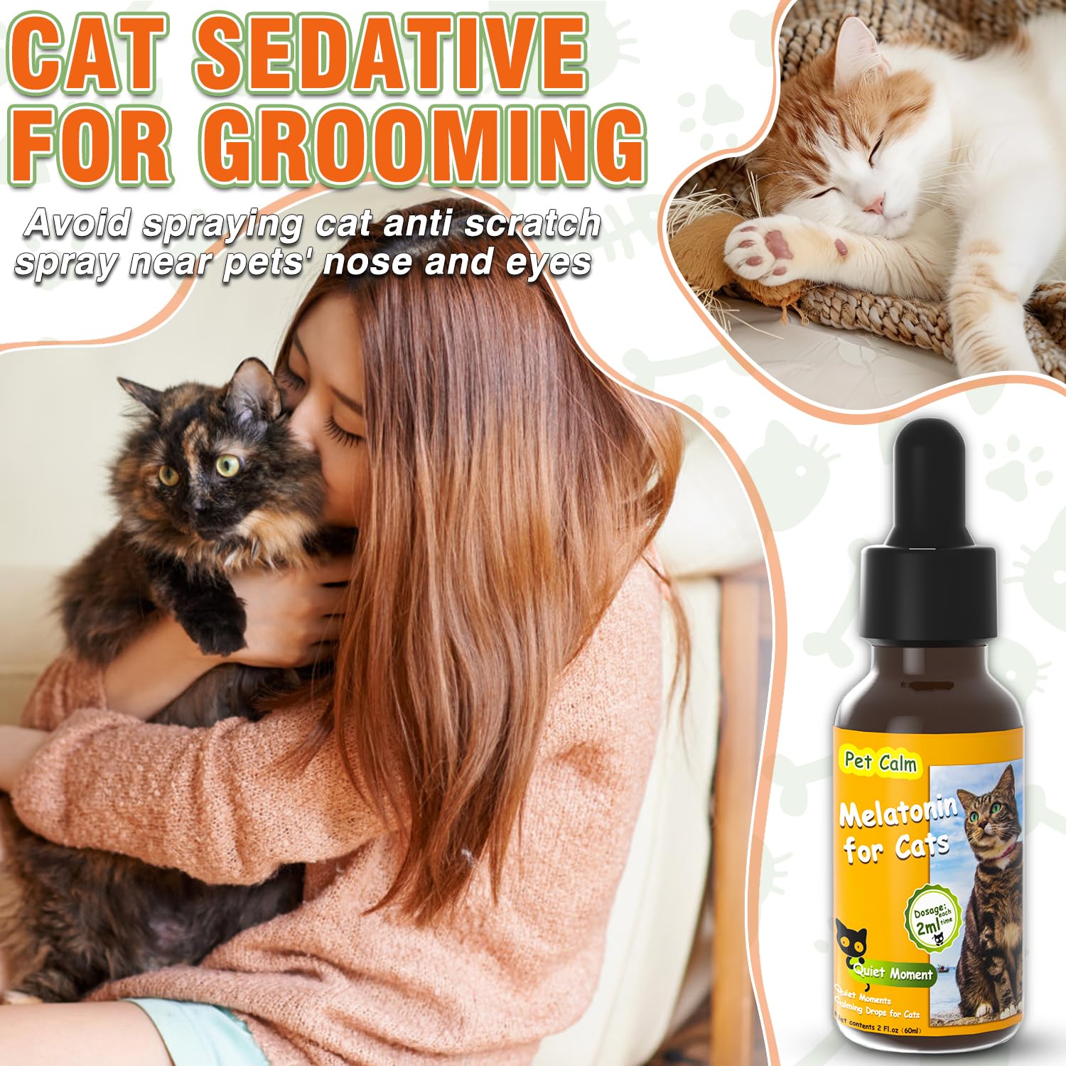 Tetra Cat Melatonin emballage pratique prêt à partir en déplacement.