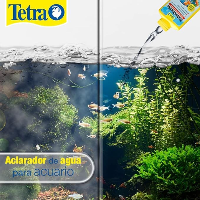Tetra Clarificateur d’eau est compatible avec poissons et plantes, sans altérer le pH.