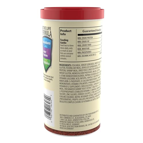 TetraColor XL granules coulent lentement pour poissons de milieu moyen