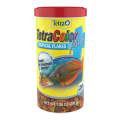Tetra ColorPlus flocons tropical : coloration naturelle et brillance chez les poissons tropicaux.