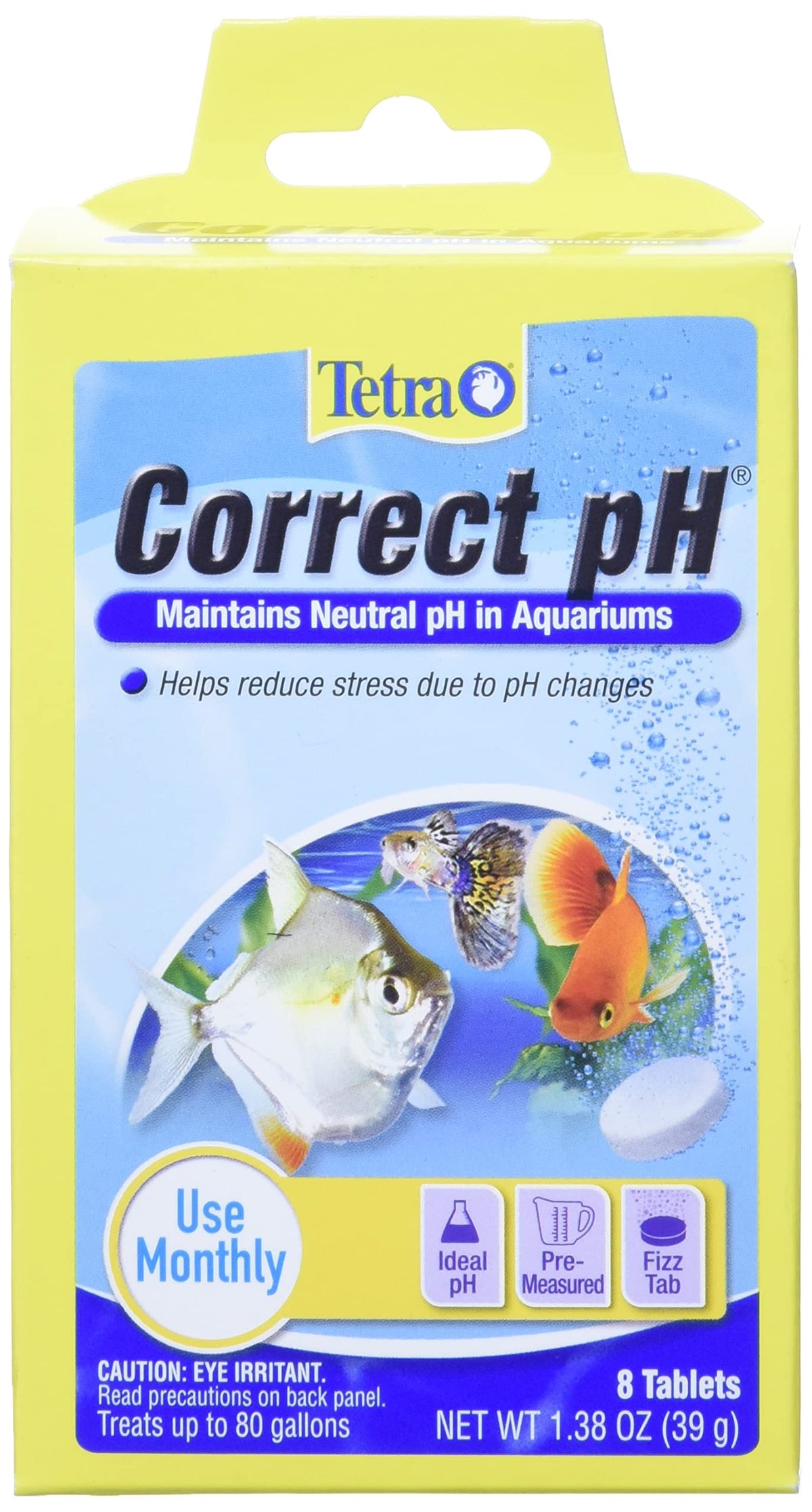 Boîte Tetra Correct pH avec tablettes prêtes à stabiliser le pH.