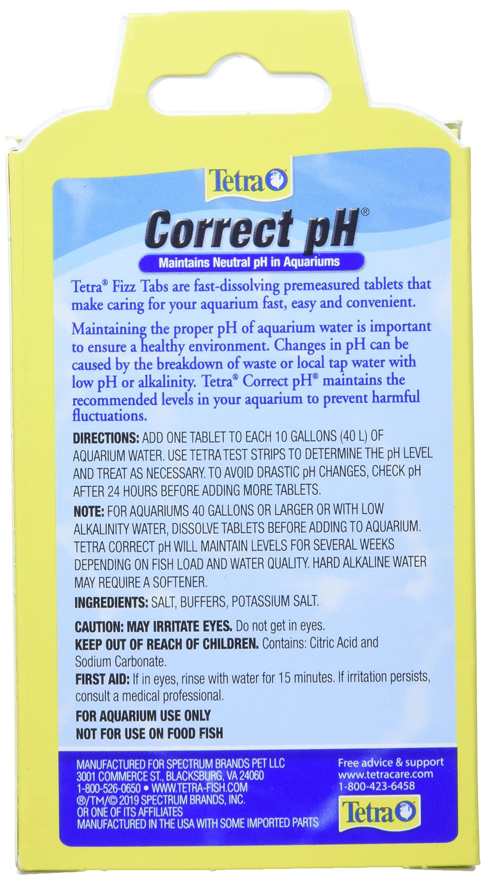 Tetra Correct pH – dose pré-mesurée facilitant l’ajout précis.