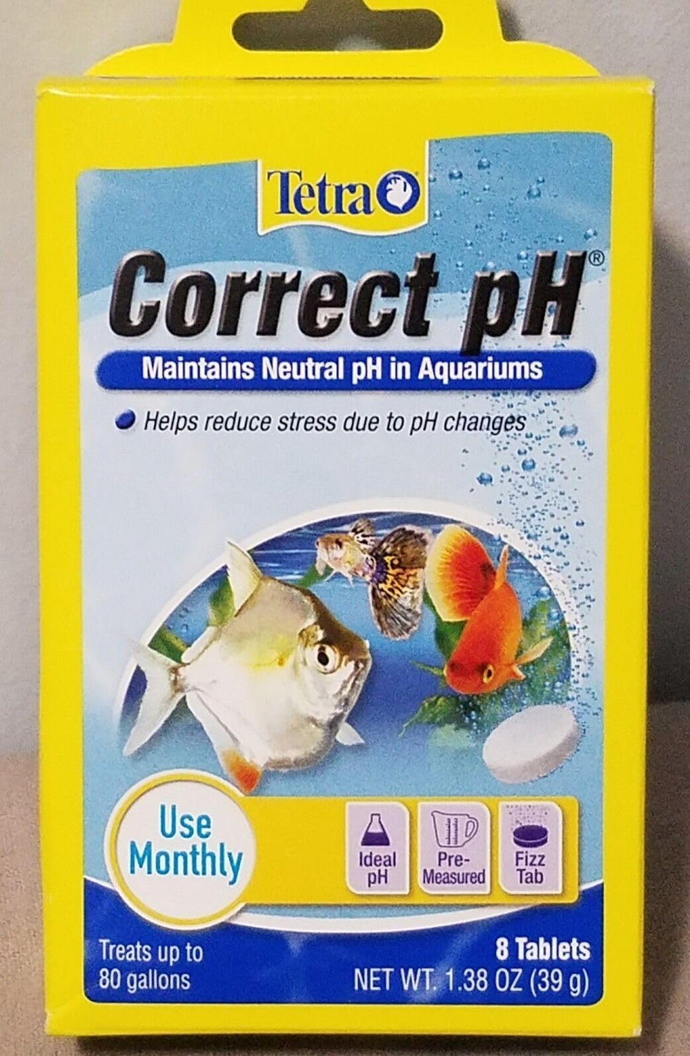 Tetra Correct pH tablettes – boîte pour ajuster le pH de l'aquarium.