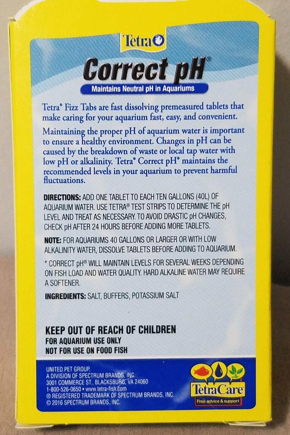 Tetra Correct pH tablettes – préparation d'eau pour stabiliser le pH.