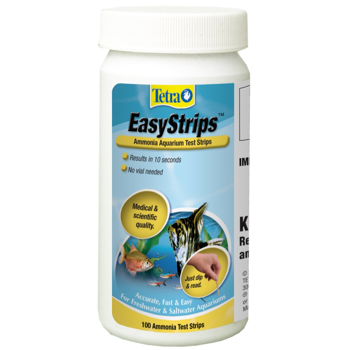 Tetra EasyStrips – test d'ammoniaque pour aquarium, détection fiable pour prévenir les pics.