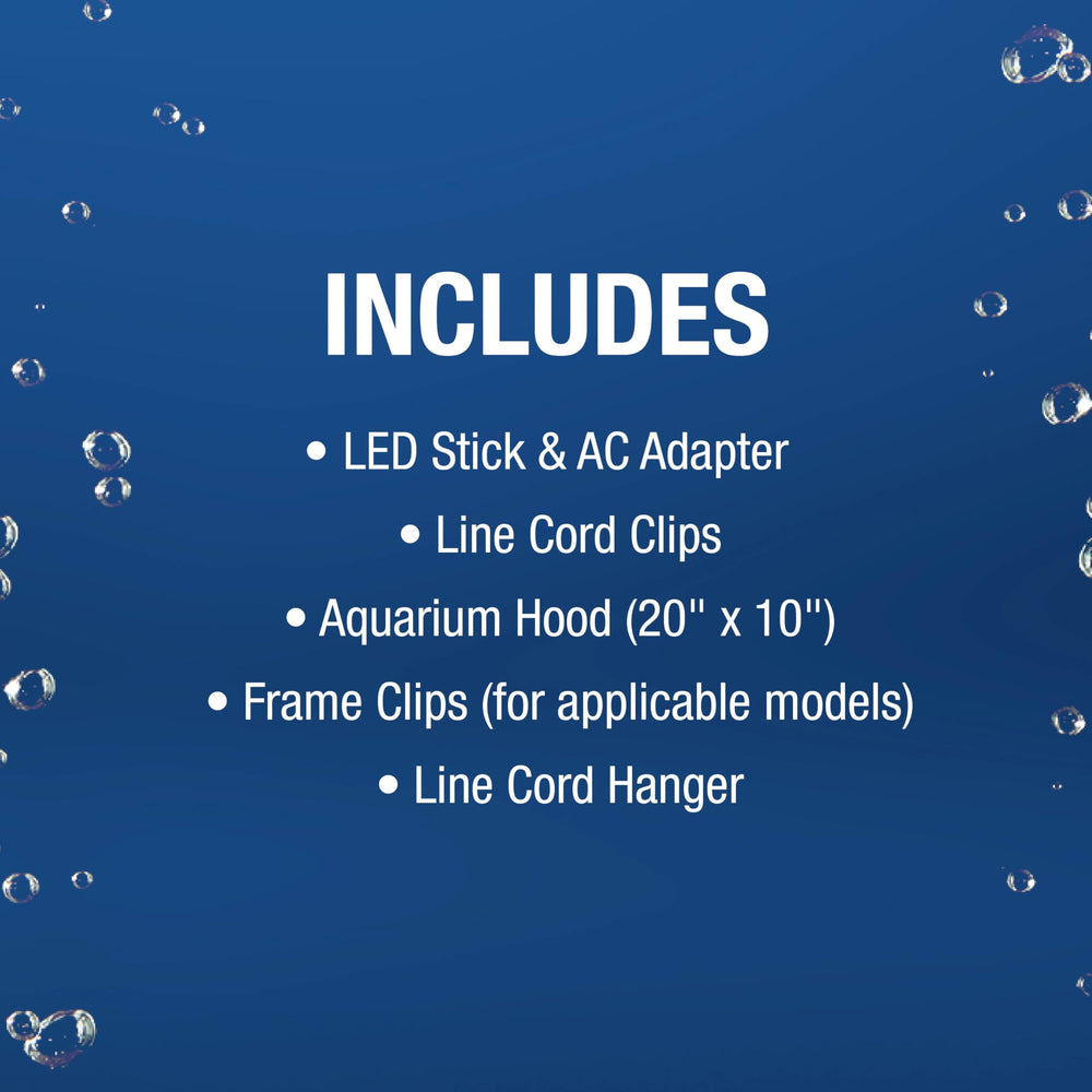 Tetra LED Hood design mince offre un look discret pour le bac.