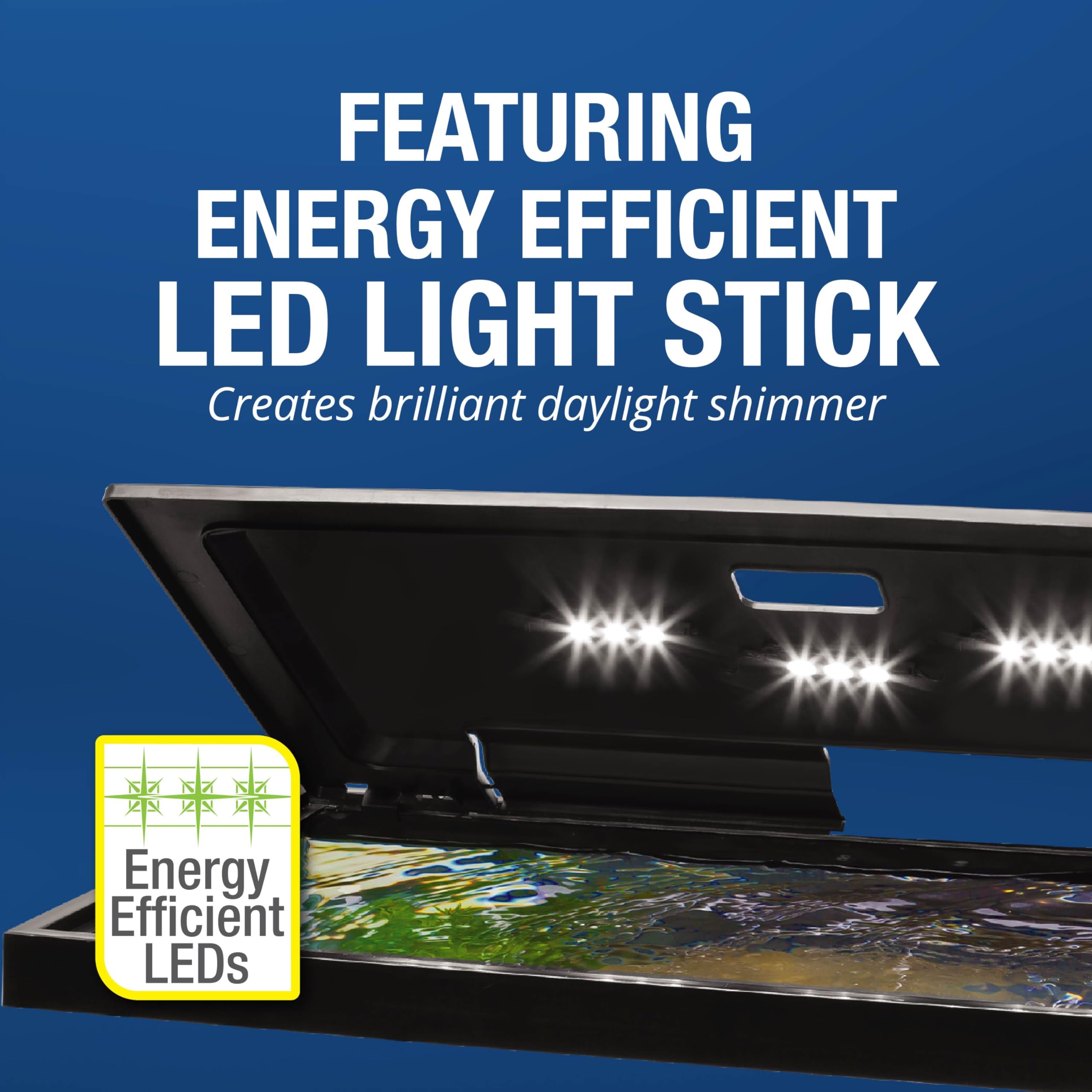 Tetra LED Hood économe en énergie, sans lampe à remplacer.