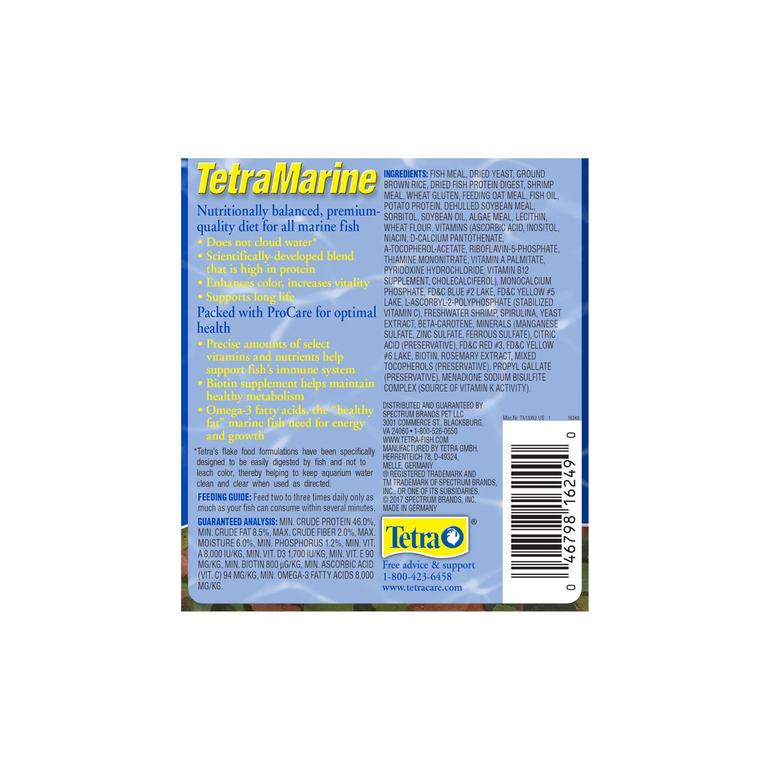 ProCare dans TetraMarine – soutien immunitaire pour poissons marins.