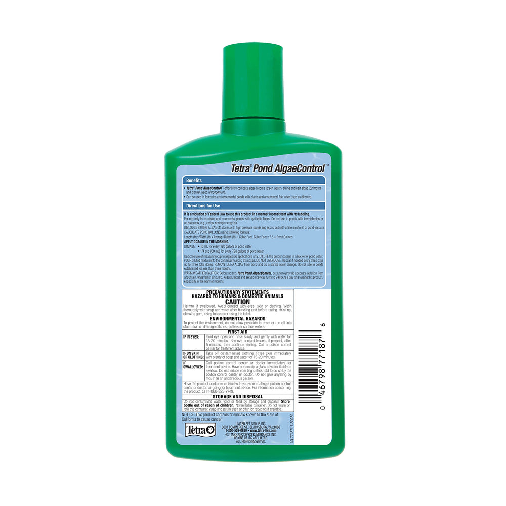 Tetra Pond AlgaeControl avec doseur inclus pour dosage précis.