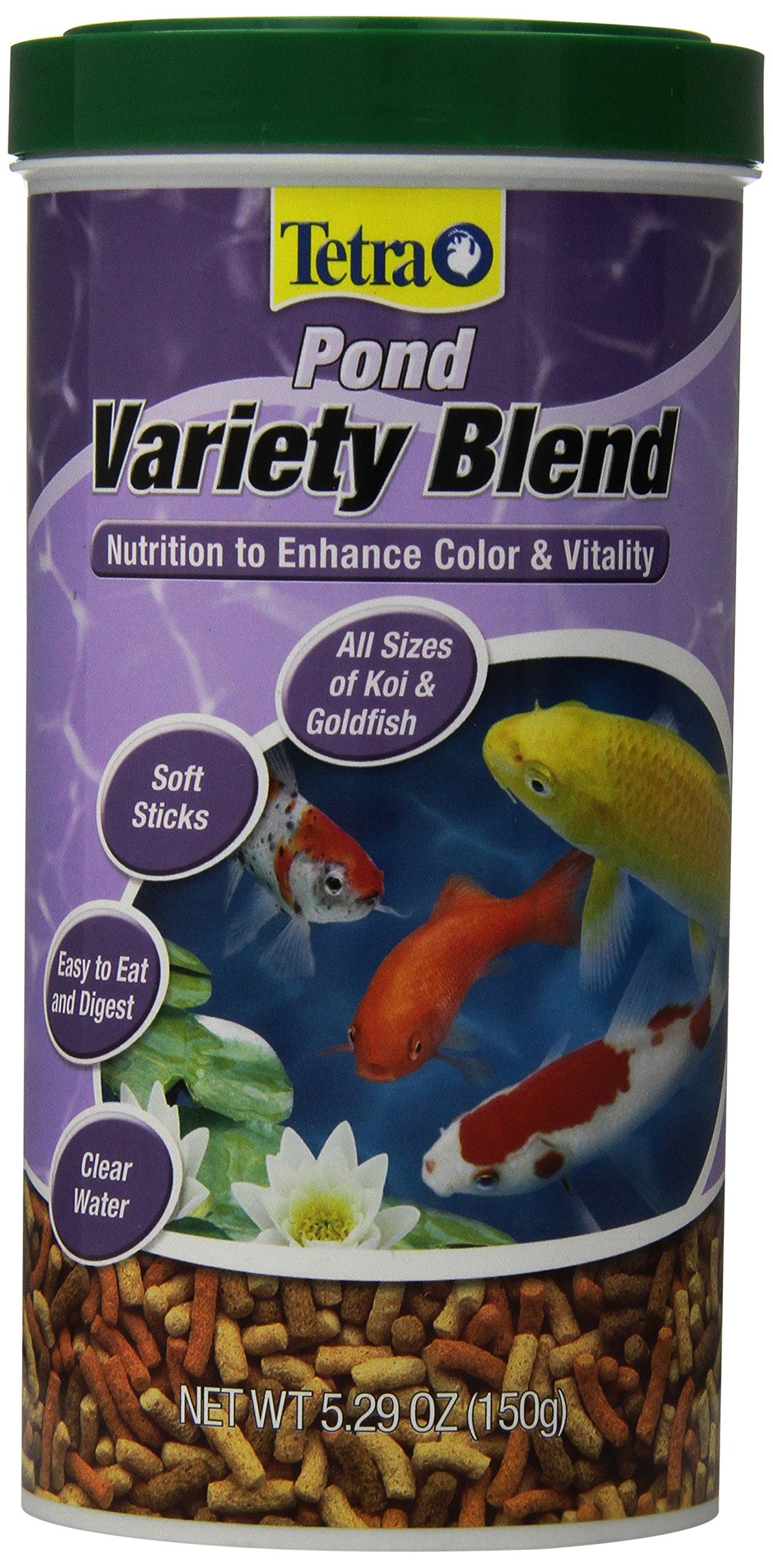Tetra Pond Mélange Variété Alimentation, repas quotidien pour koï et poisson rouge, améliore couleur et vitalité.