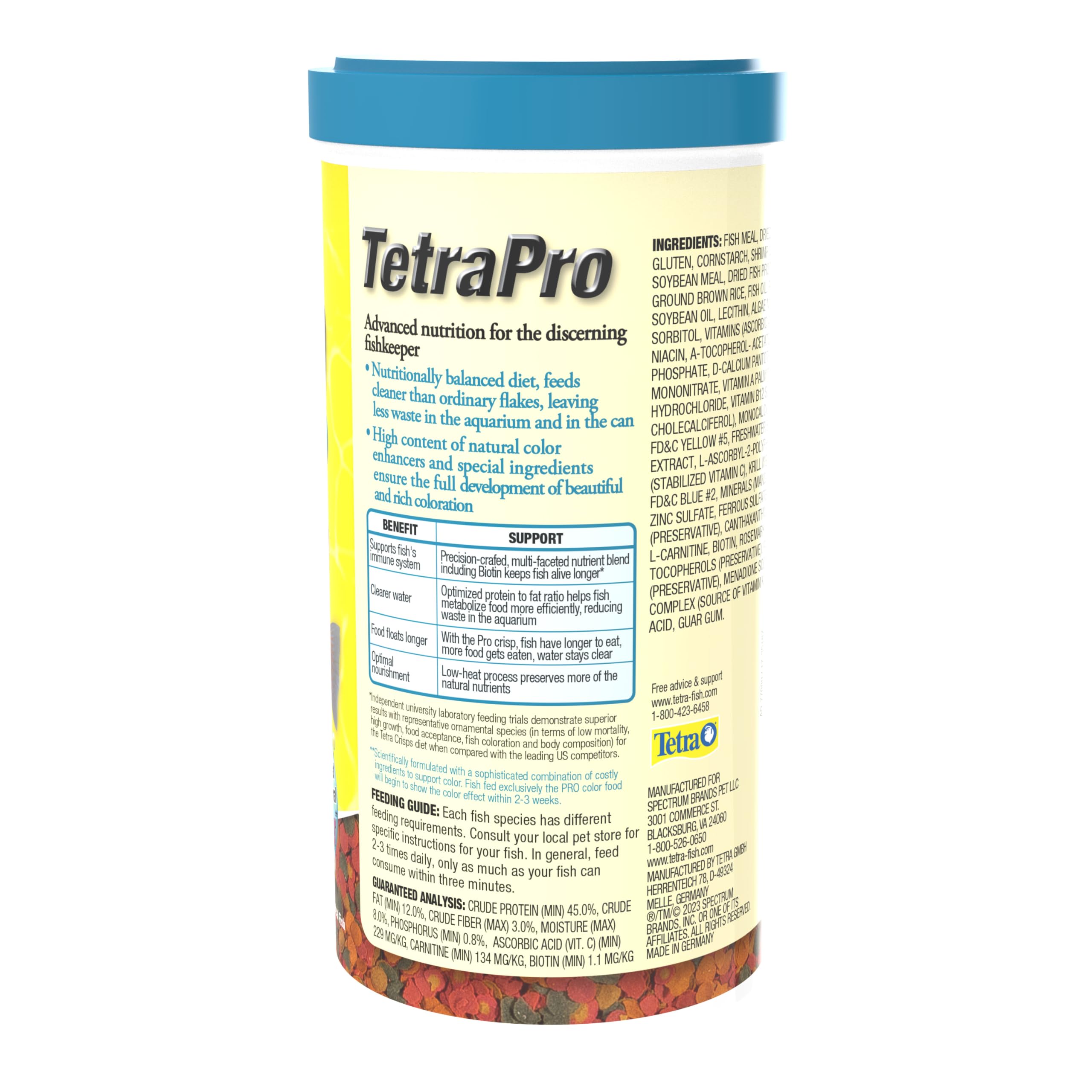 TetraPro Tropical Color Croquettes couleur naturelle renforcée pour poissons