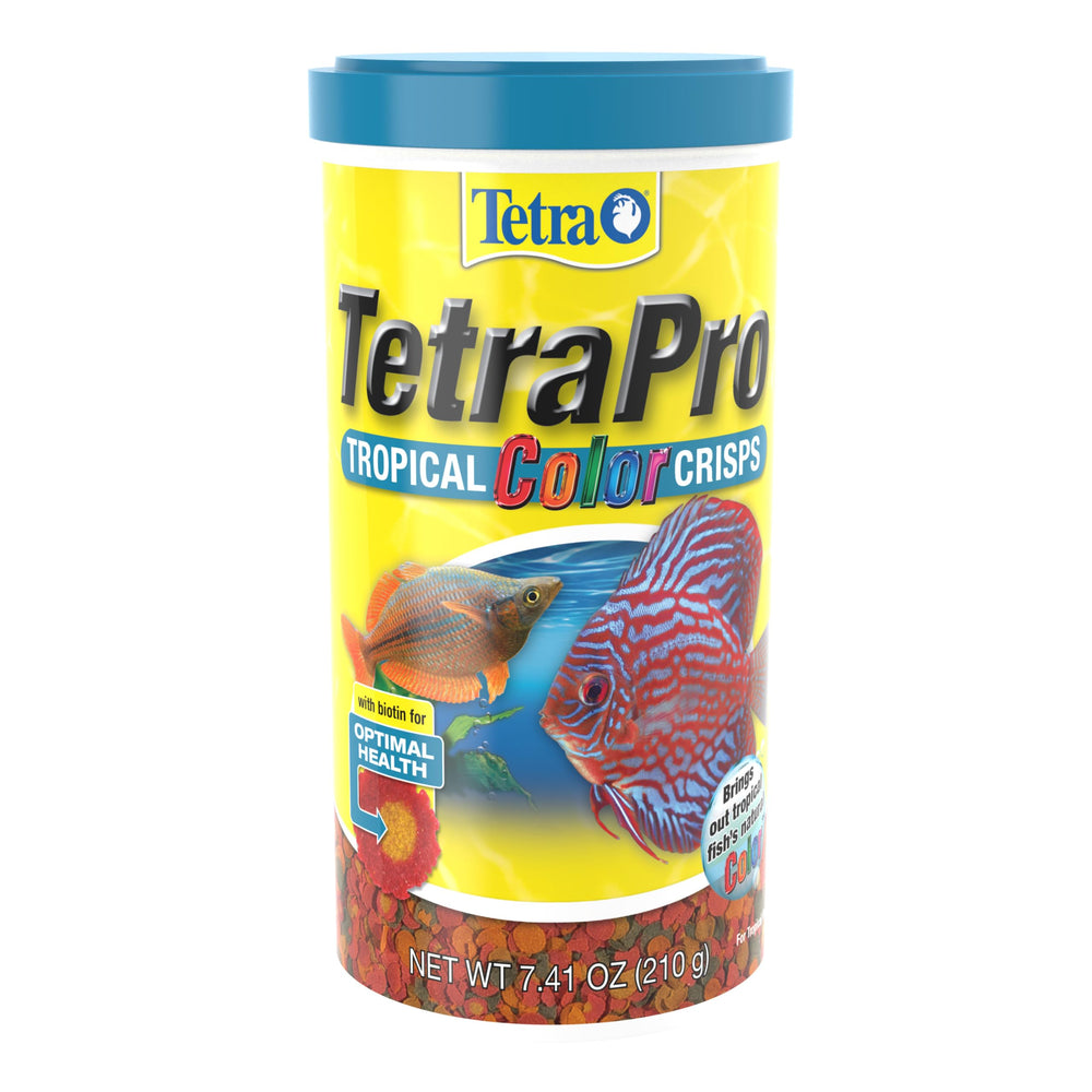TetraPro Tropical Color Croquettes — emballage clair et informatif pour l'aquarium