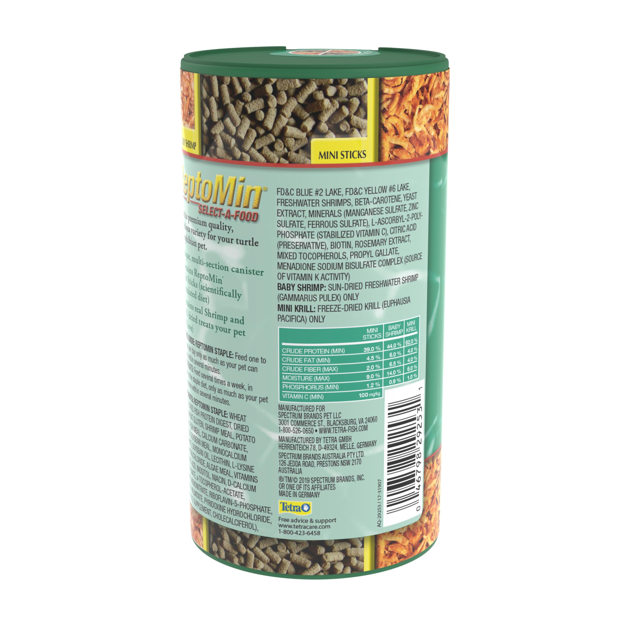Tetra ReptoMin Select-Food, distributeur facile à doser pour chaque repas.