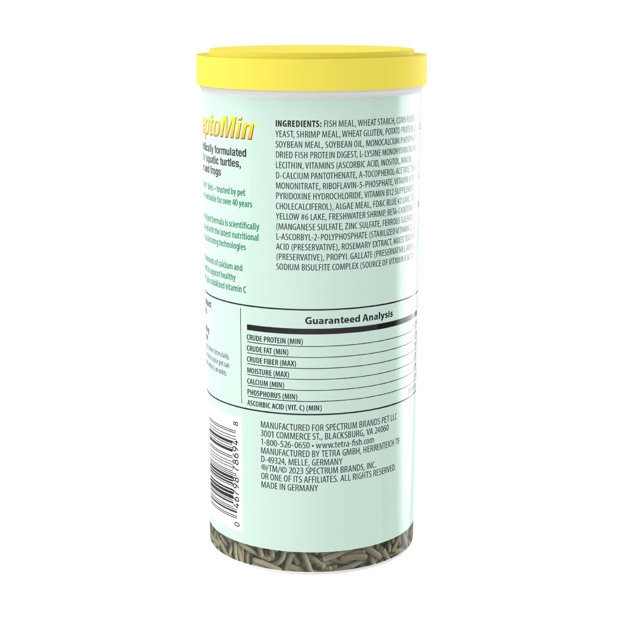 Tetra ReptoMin: dose quotidienne et nourrissage rapide en trois minutes.