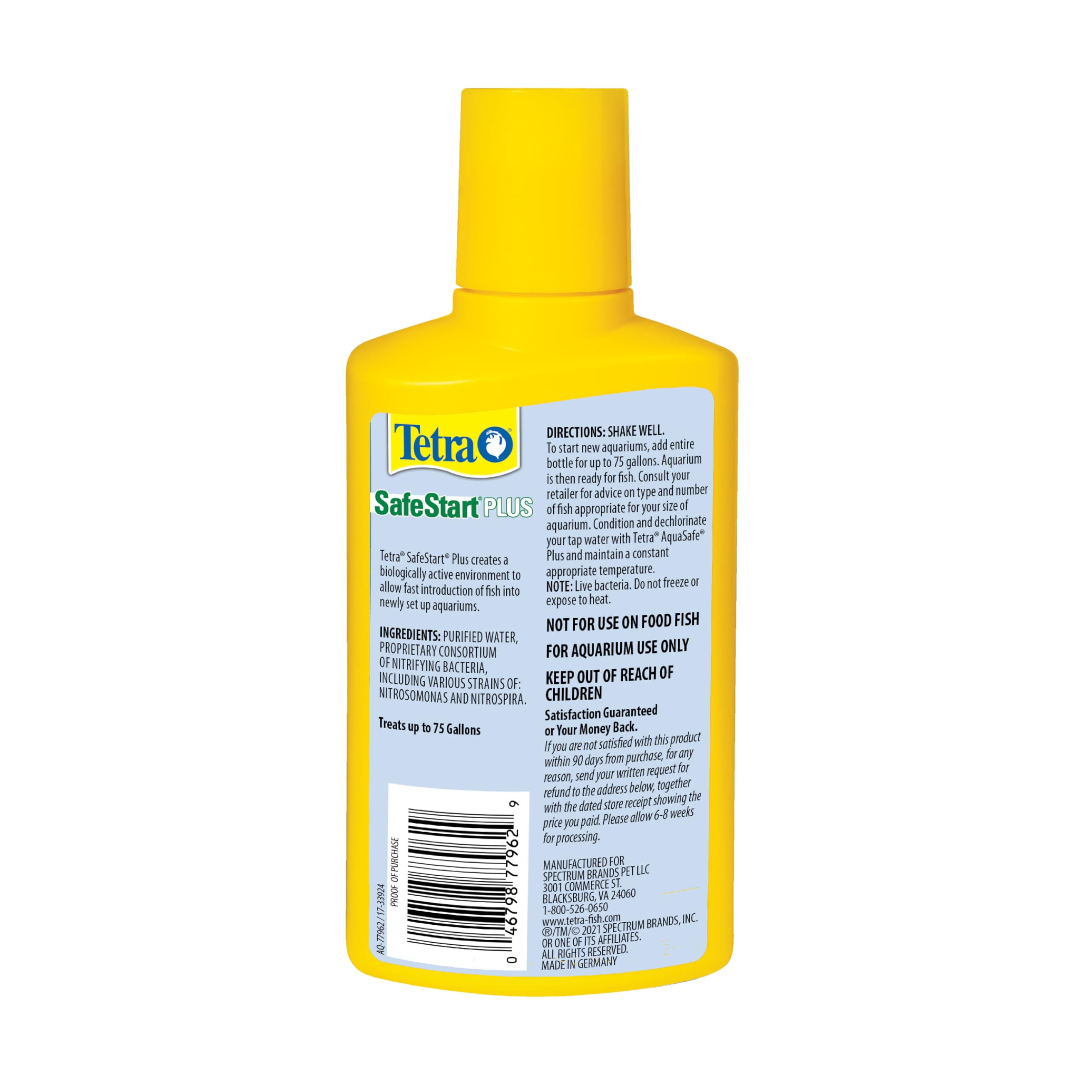 Biofiltre en action grâce à Tetra SafeStart Plus pour un démarrage sûr.