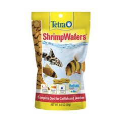 Tetra ShrimpWafers dans un sac refermable, galettes coulantes pour aliments du fond.
