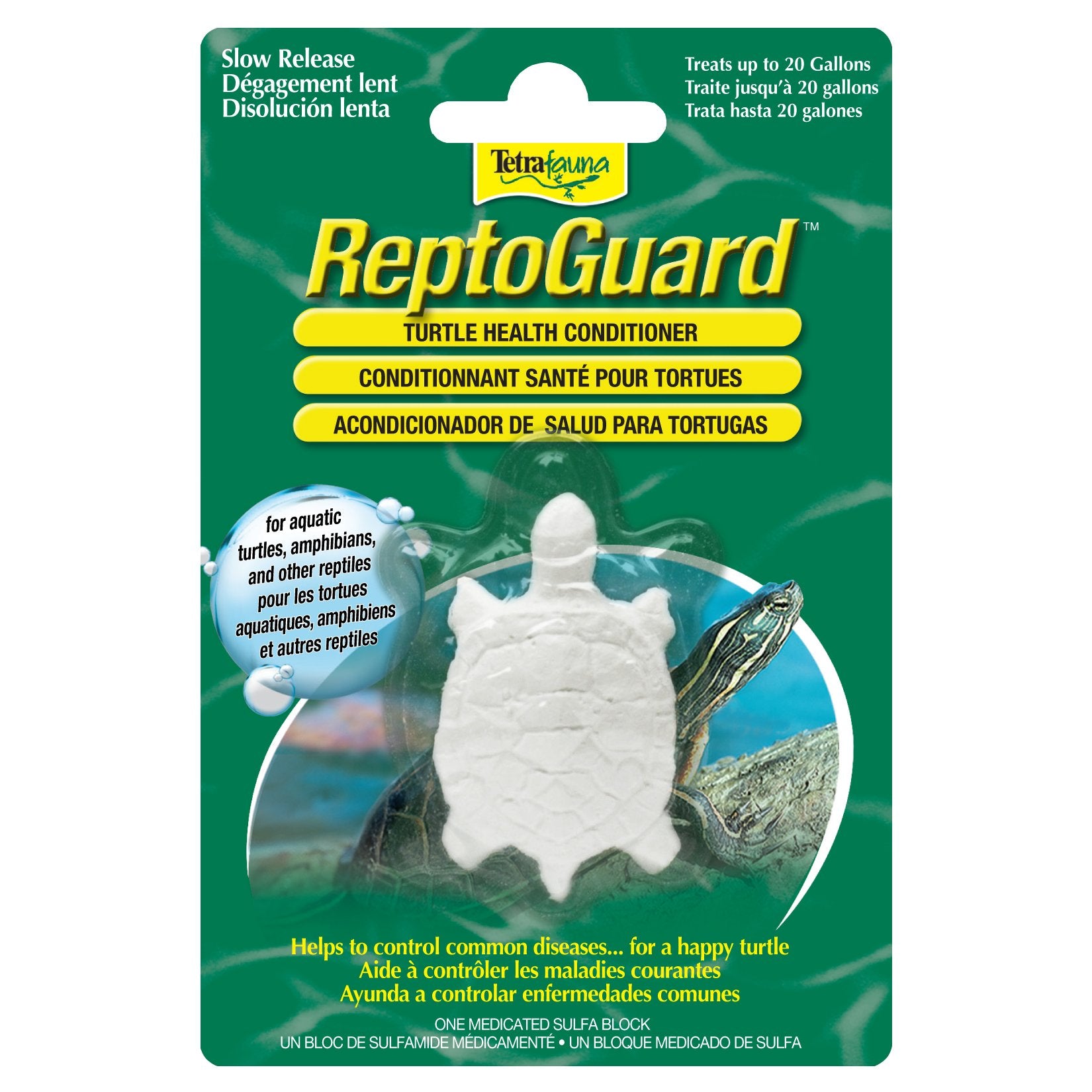 ReptoGuard de TetraFauna, bloc soin tortue avec libération lente pour l eau