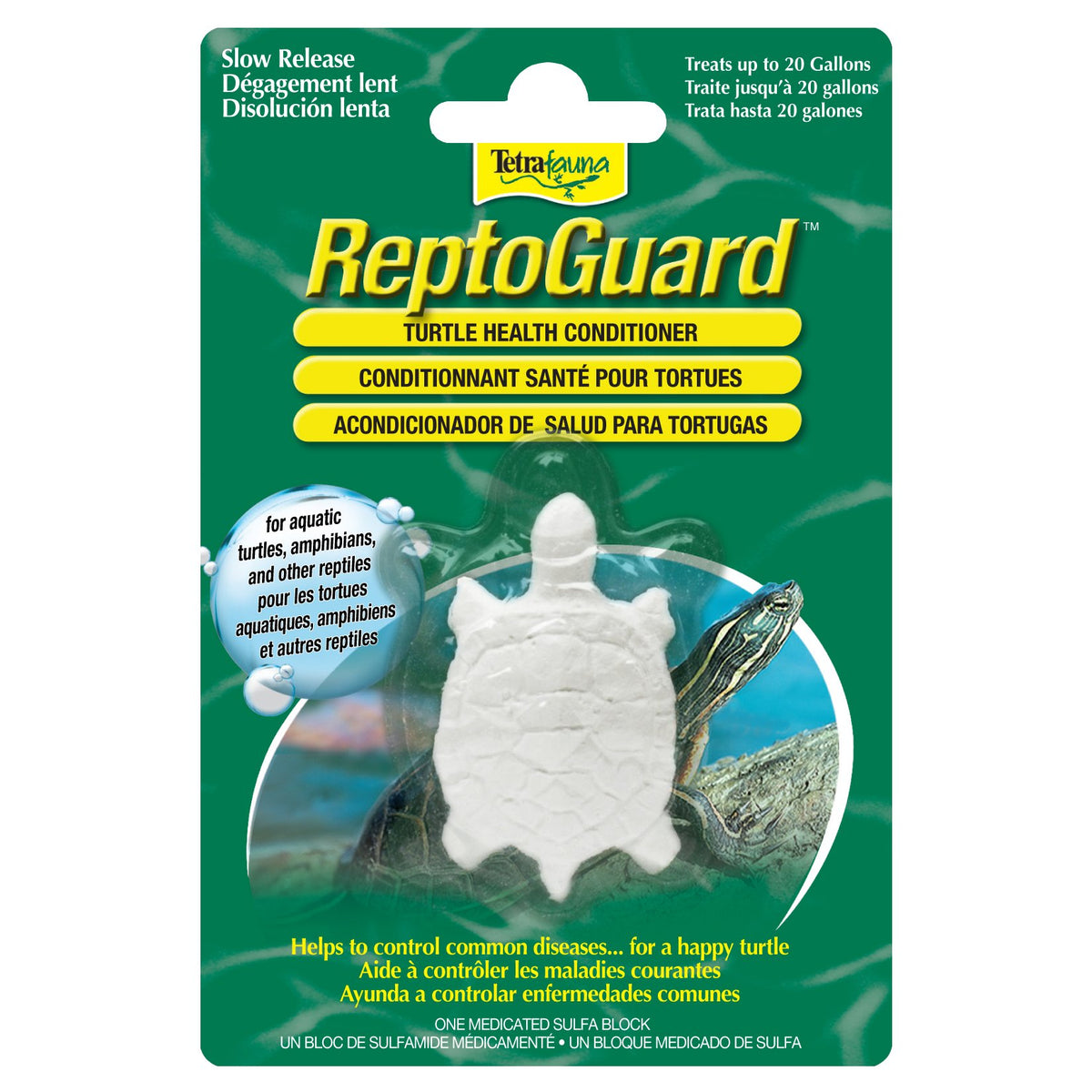 ReptoGuard de TetraFauna, bloc soin tortue avec libération lente pour l eau