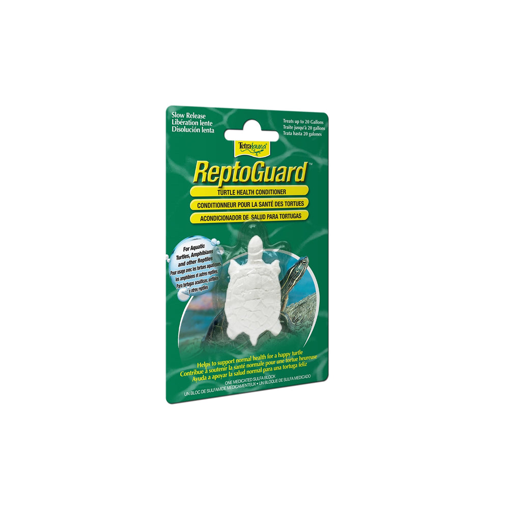 Bloc ReptoGuard dissolution lente visible dans l eau de tortue