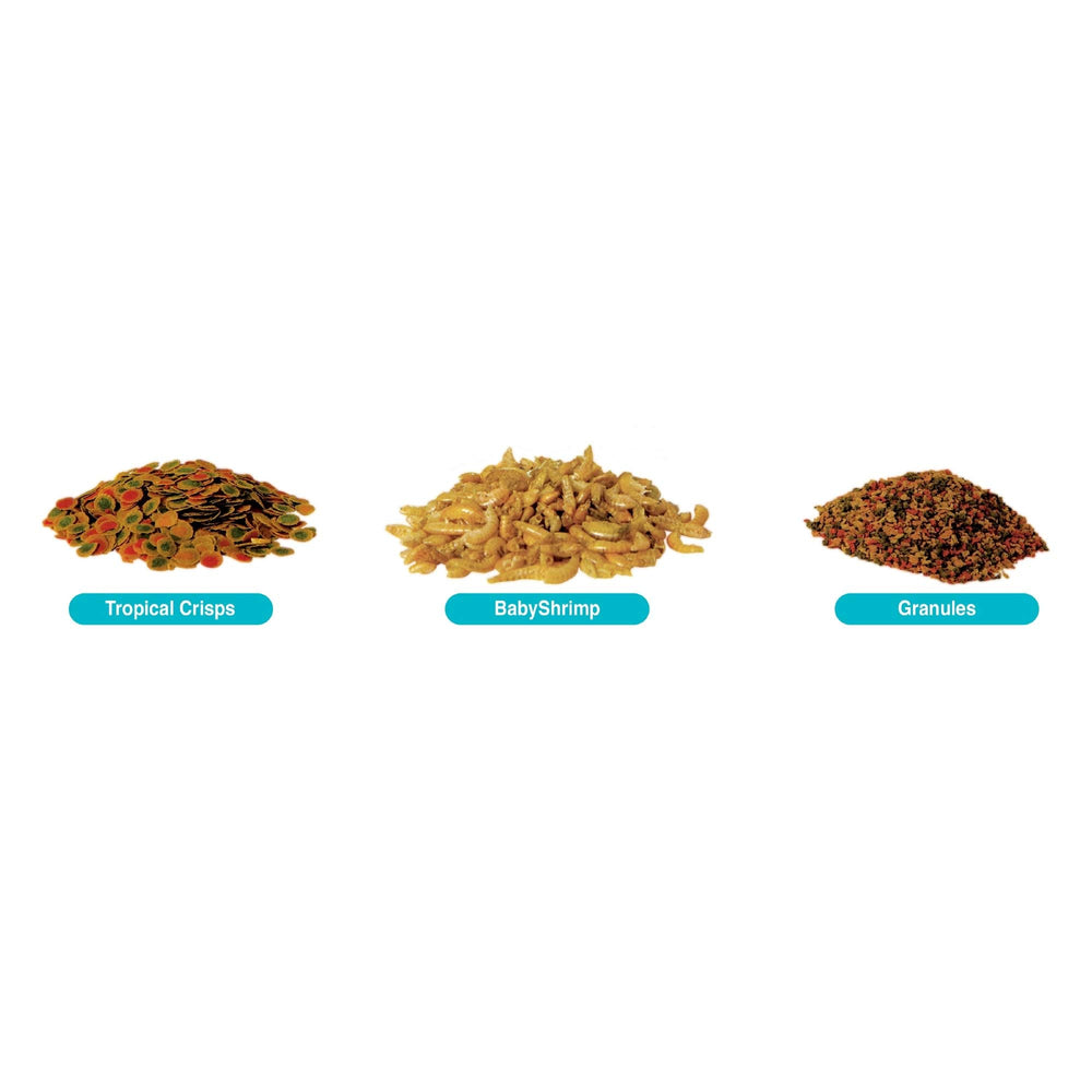 TetraMin Crisps Select-A-Food Baby Shrimp séché apporte une texture différente.