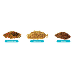 TetraMin Crisps Select-A-Food Baby Shrimp séché apporte une texture différente.
