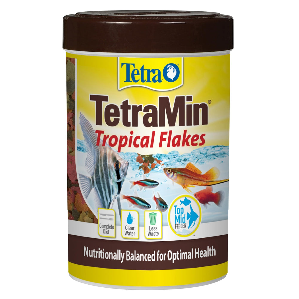 Emballage TetraMin Flocons Tropicaux, alimentation pratique pour poissons tropicaux.