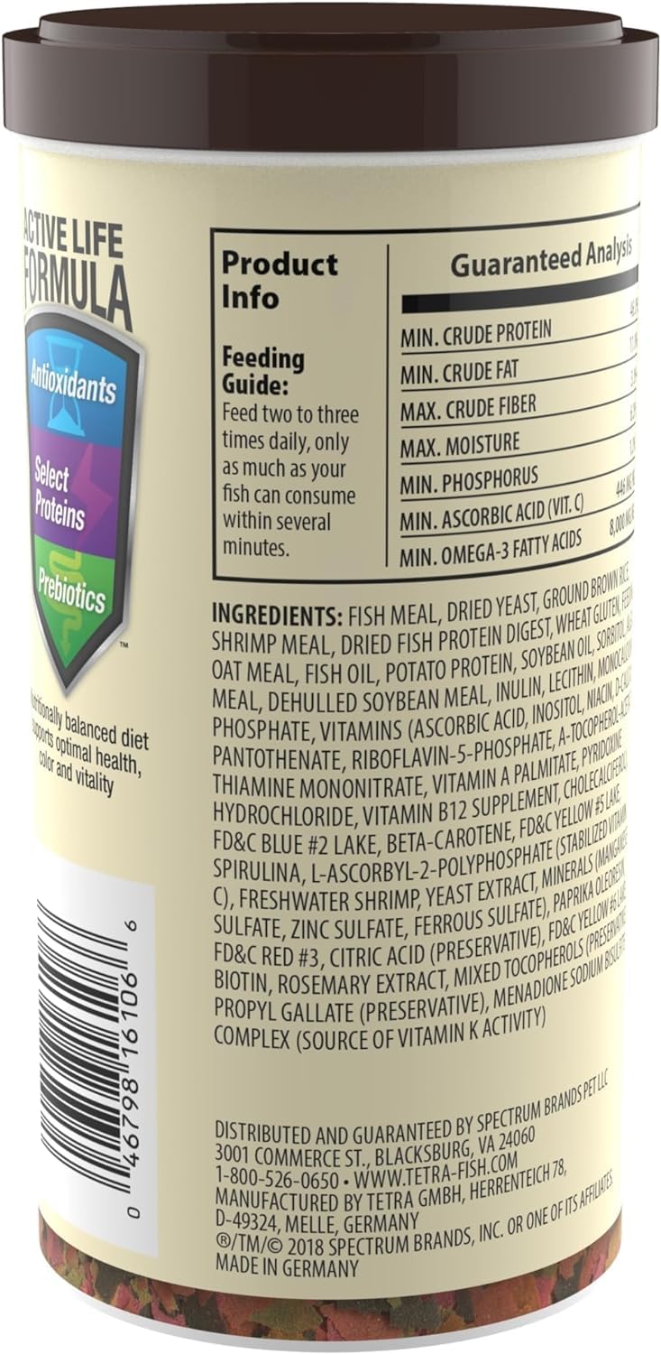 TetraMin flocons tropicales, portion précise pour poissons tropicaux.