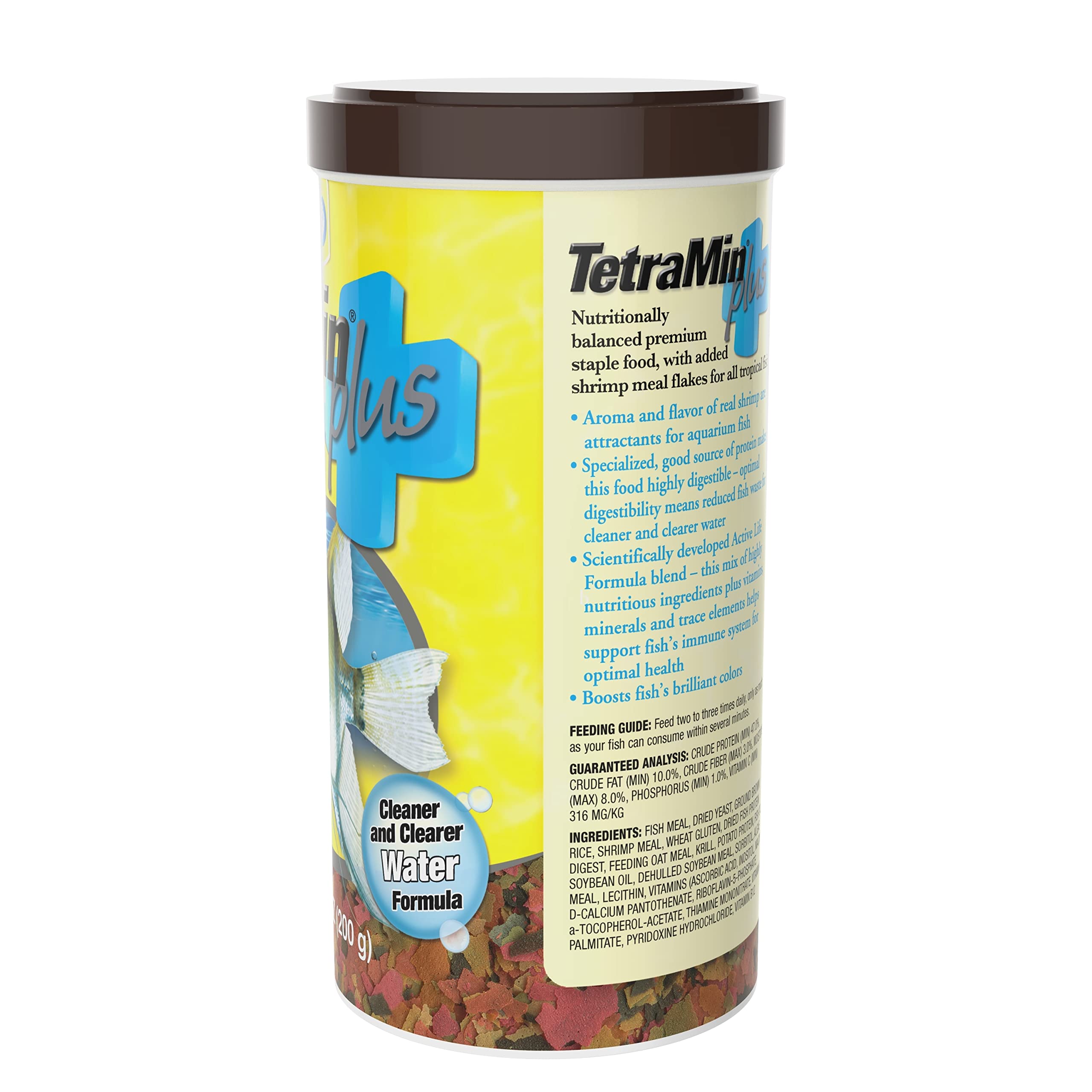 TetraMin Plus — flocons qui n’assèchent pas l’eau et gardent l’aquarium clair.