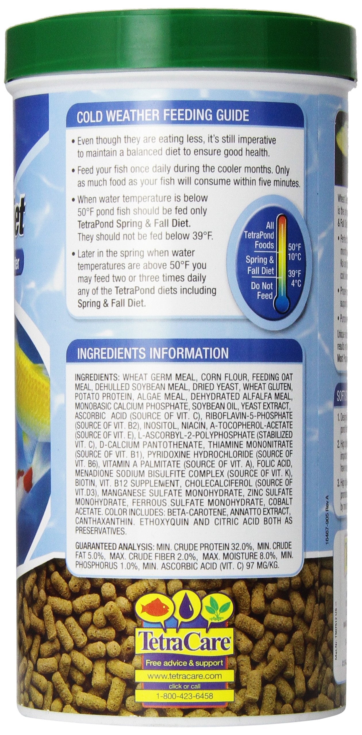Nourriture TetraPond Koï et poissons d'ornement, digestibilité adaptée.