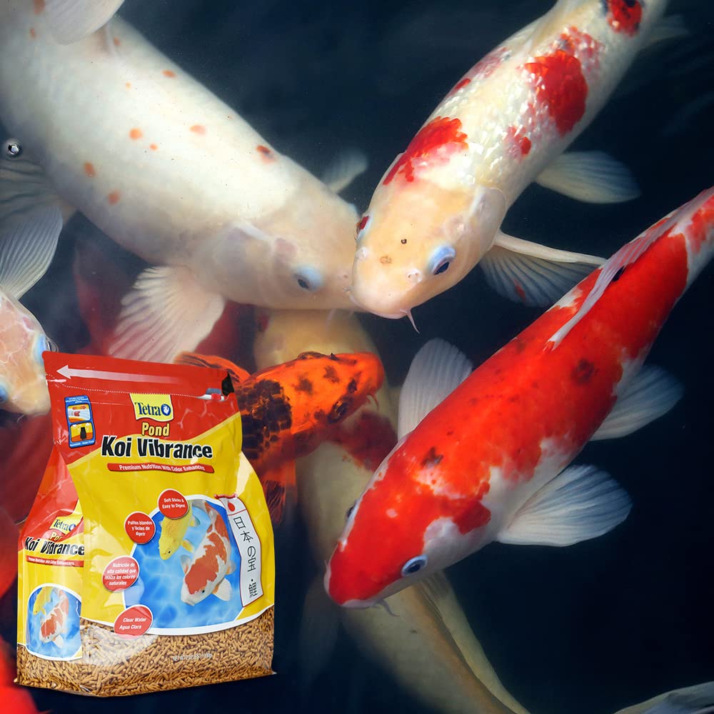 Koi Vibrance de TetraPond, couleurs des koi rehaussées par une alimentation équilibrée.
