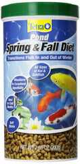 Nourriture TetraPond printemps et hiver pour koï et poissons décoratifs.