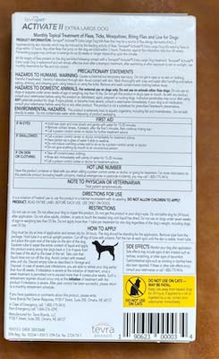 TevraPet Activate II : protection mensuelle pratique pour les chiens actifs.