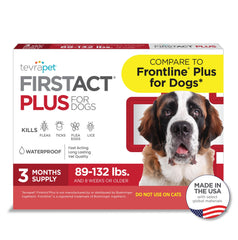 TevraPet FirstAct Plus – boîte 3 doses pour chien, protection puces et tiques.