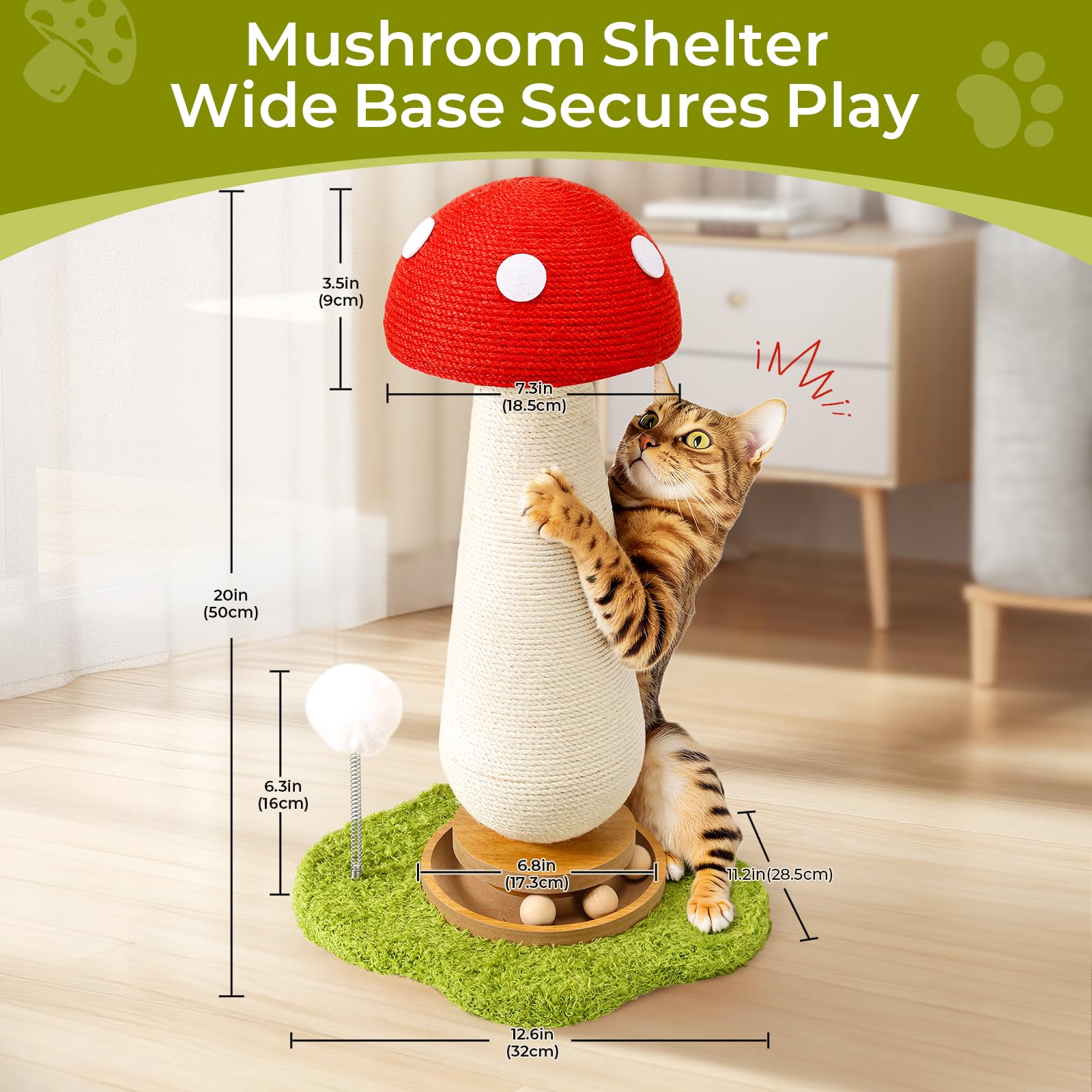 TEWIWAP Balle-track – jouet interactif stimulant l'instinct de chasse du chat.