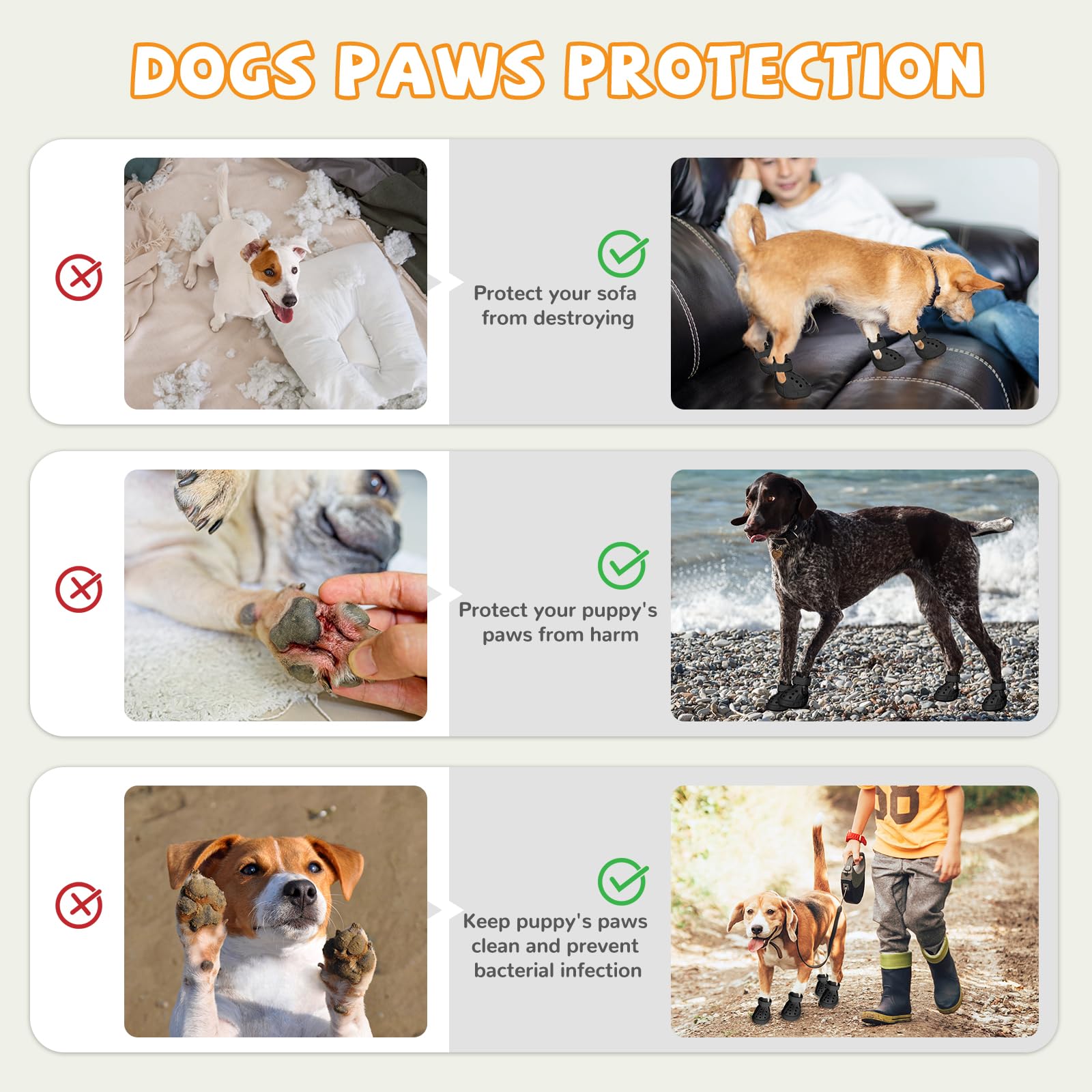 TEWIWAP bottes chien design tendance et pratique pour l'extérieur
