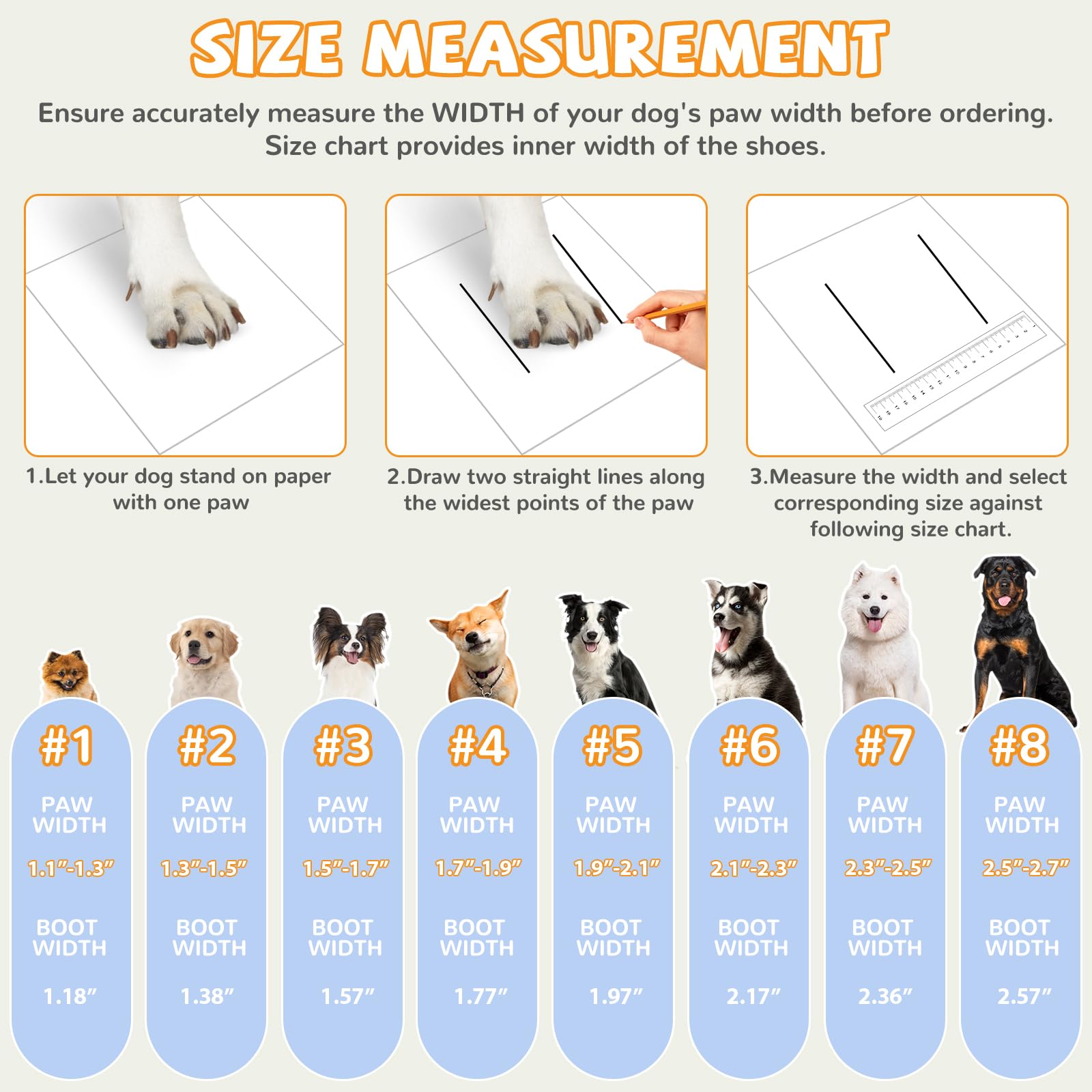 TEWIWAP bottes chien avec semelles antidérapantes sur surfaces variées