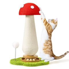 TEWIWAP Chat Champignon – post interactif offrant une griffade amusante et contrôlée.