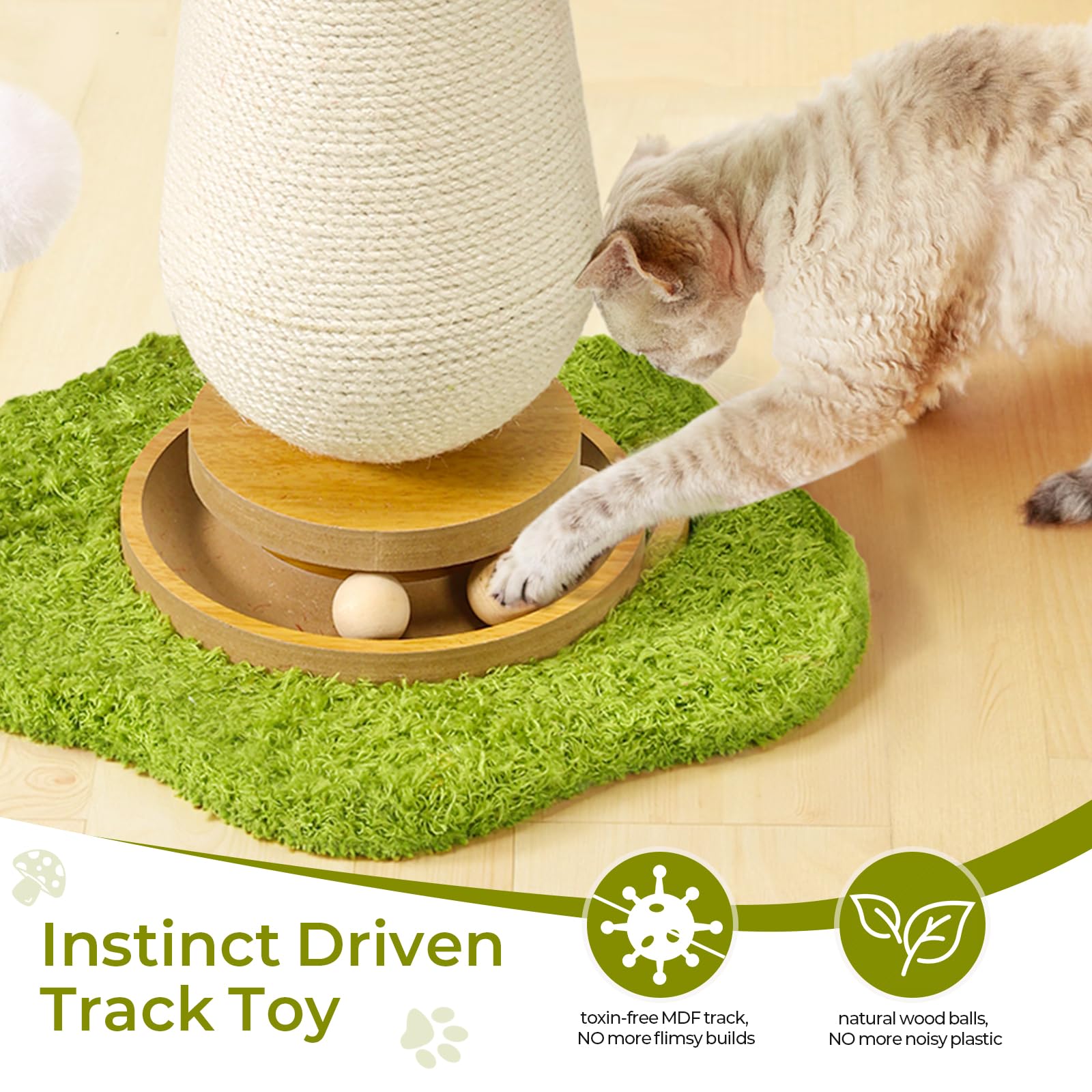 TEWIWAP Sisal Durable – poteau résistant sans peluchage pour sessions prolongées.