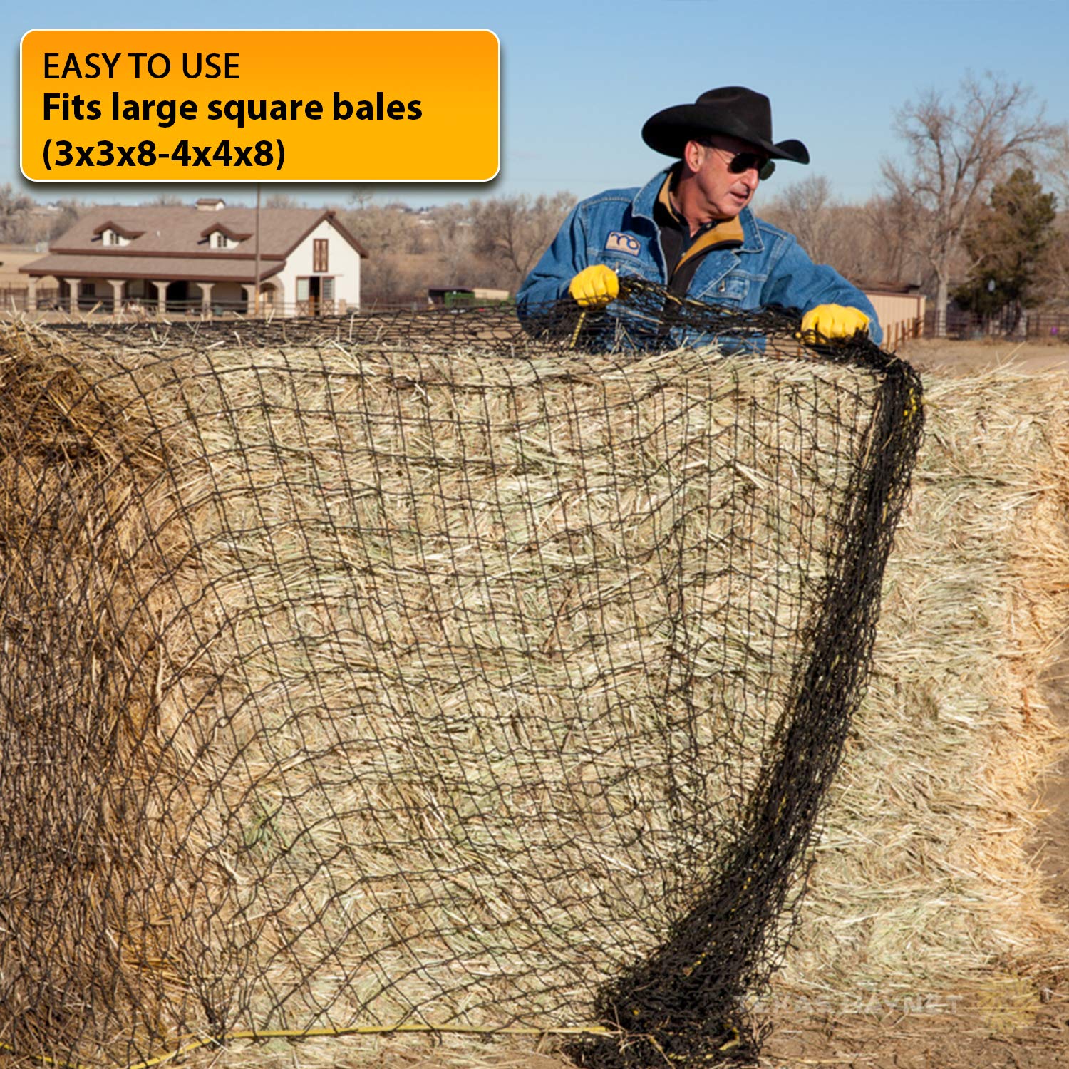 Texas Haynet – maille résistante UV pour durabilité.