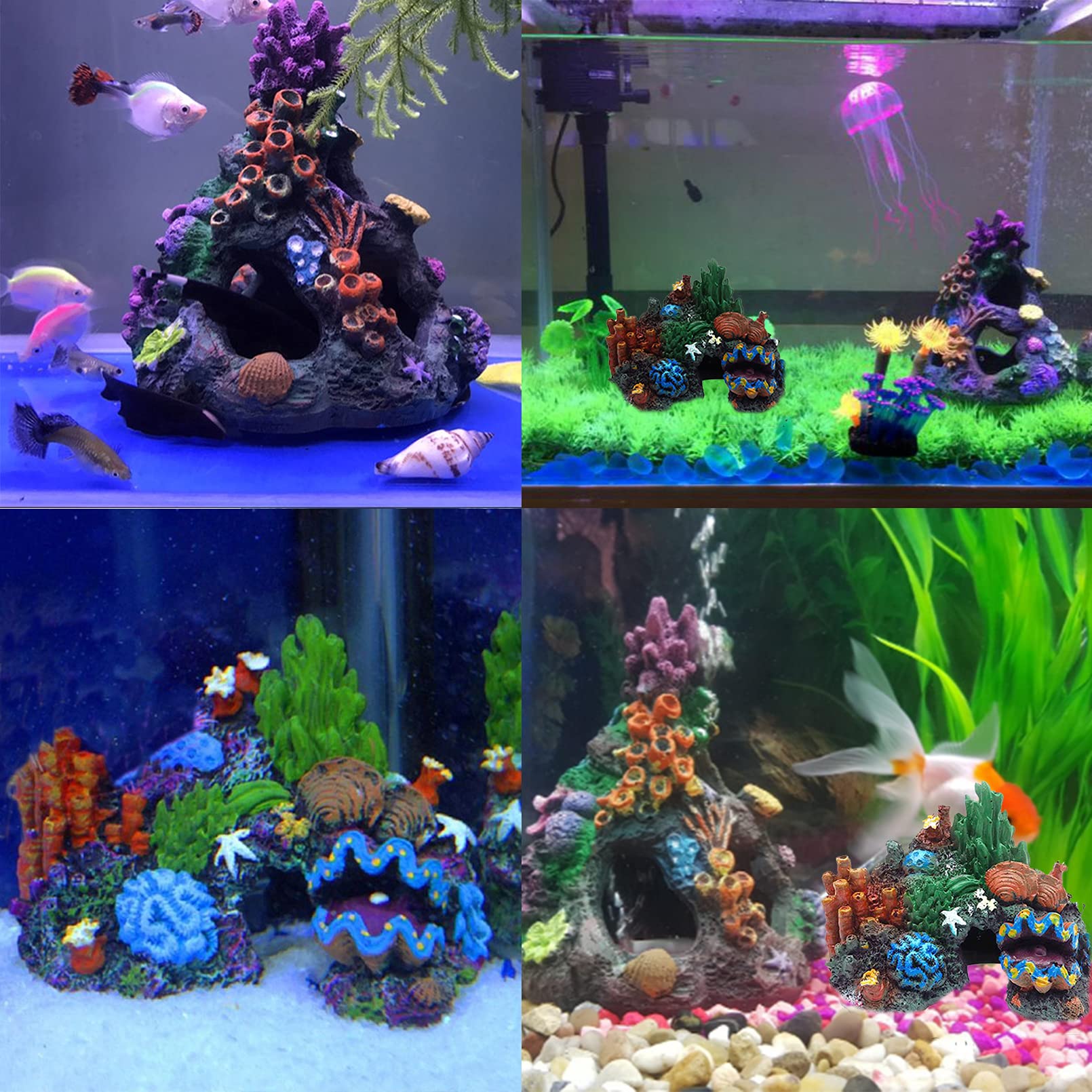 Décor Tfwadmx corail complet, ensemble de deux pièces pour un reef vivant.
