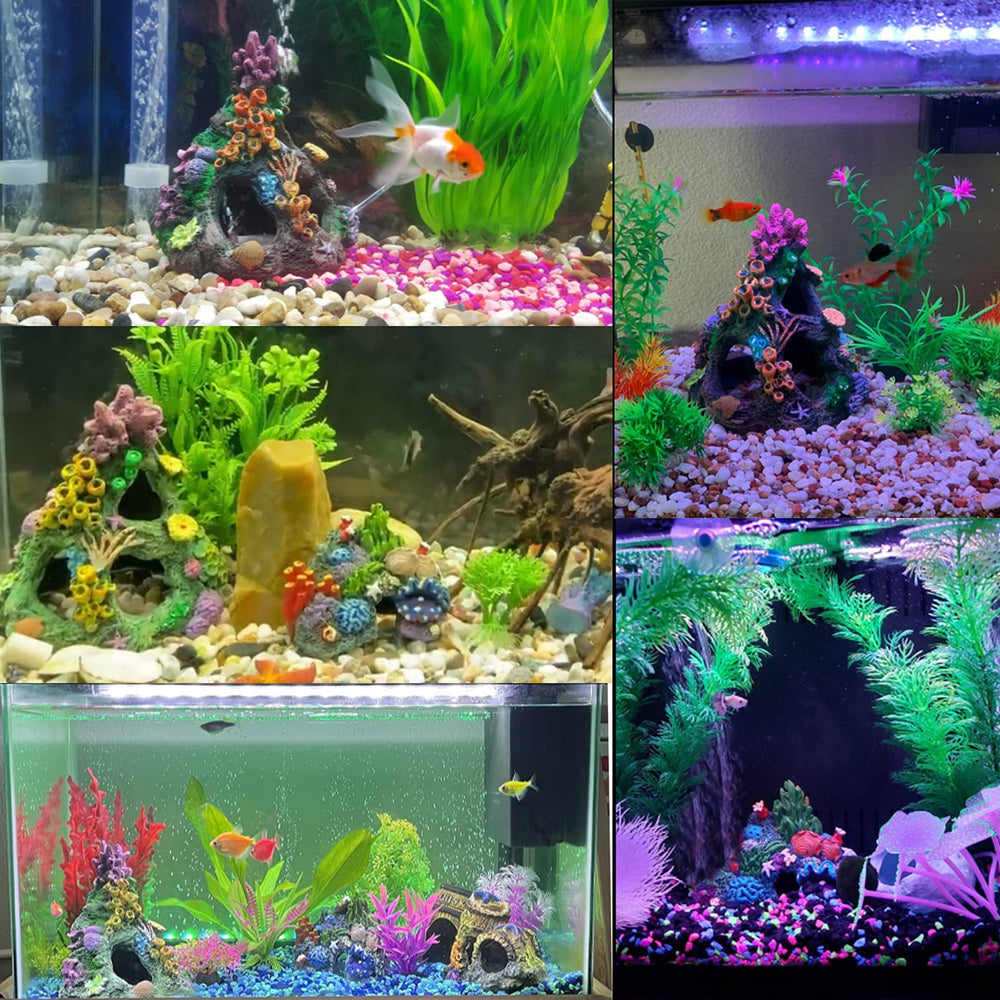 Décor Tfwadmx caverne pour petits poissons, espace de repos et d’exploration.