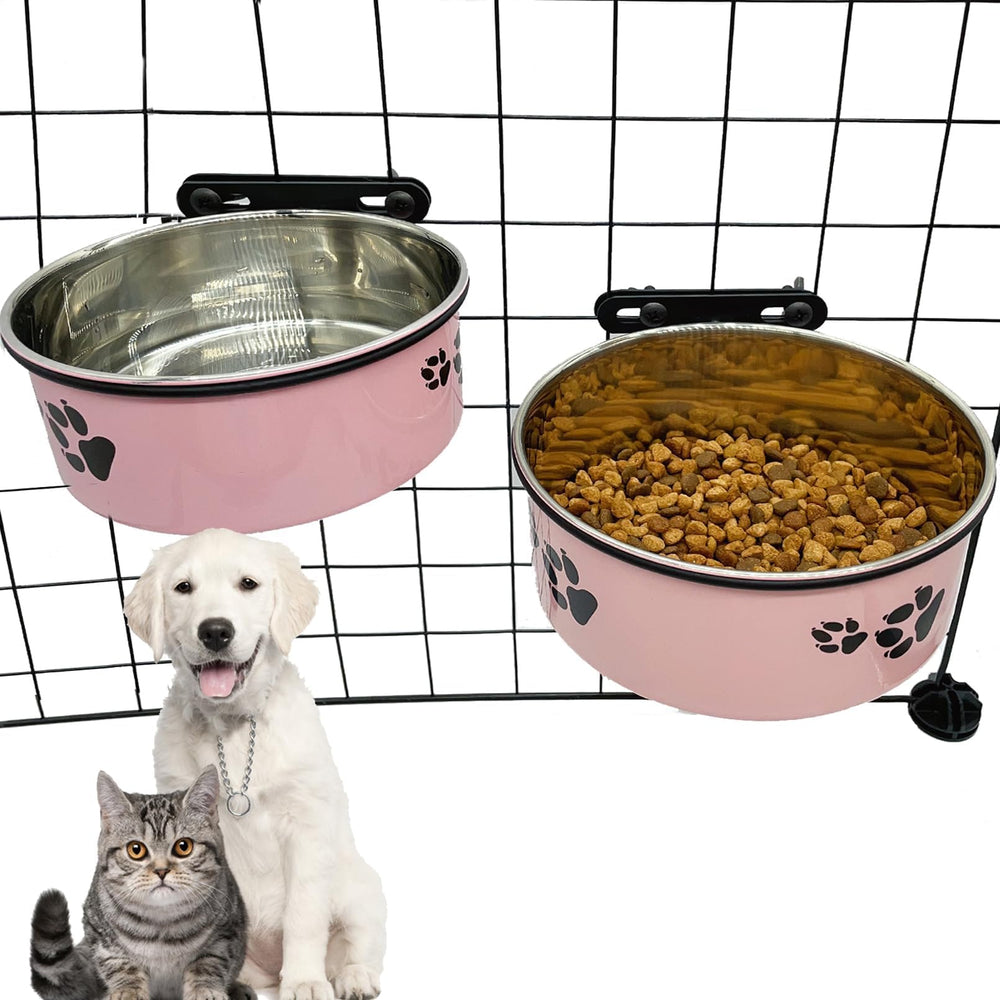 Gamelles pour cage Tfwadmx rose, ensemble pratique pour petits animaux.