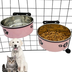 Gamelles pour cage Tfwadmx rose, ensemble pratique pour petits animaux.