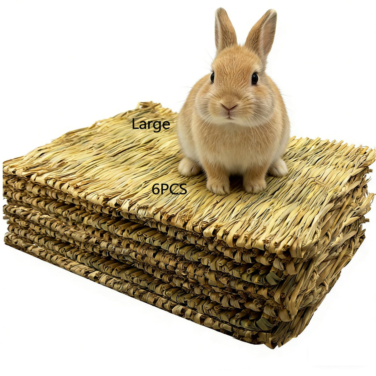 Tfwadmx mats herbe naturelle 16x11: surface naturelle idéale pour rongeurs et lapins.