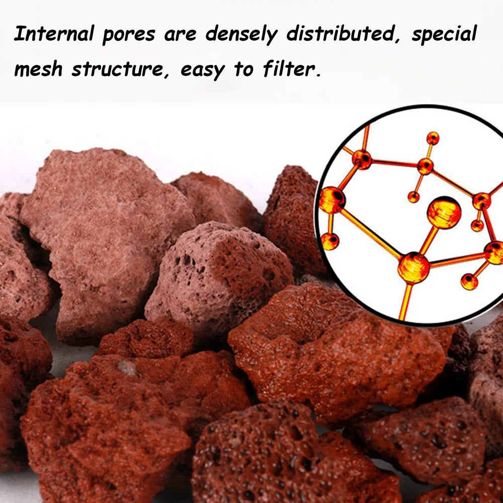 Tfwadmx pierre pumice rouge, texture naturelle, idéal pour décor d’aquarium et filtration